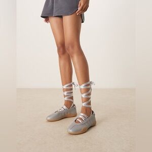 Adidas Women's Taekwondo Mei Ballet Shoes - silver / grey / gunmetal / gum